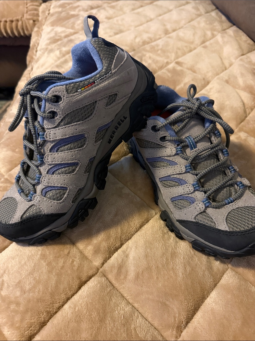 Merrell Continuum Women's Gray and Blue Trail/hiking Shoes